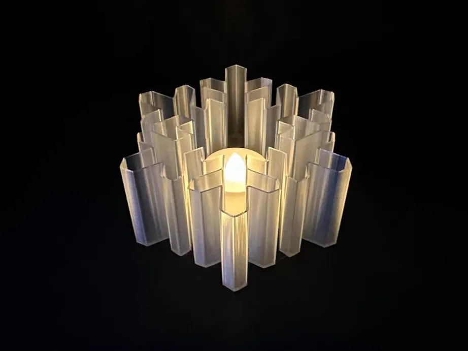 Vase Mode Snowflake Votive LED Tealight Holder - Pattern & Lace Tealight Holders, in stock in India