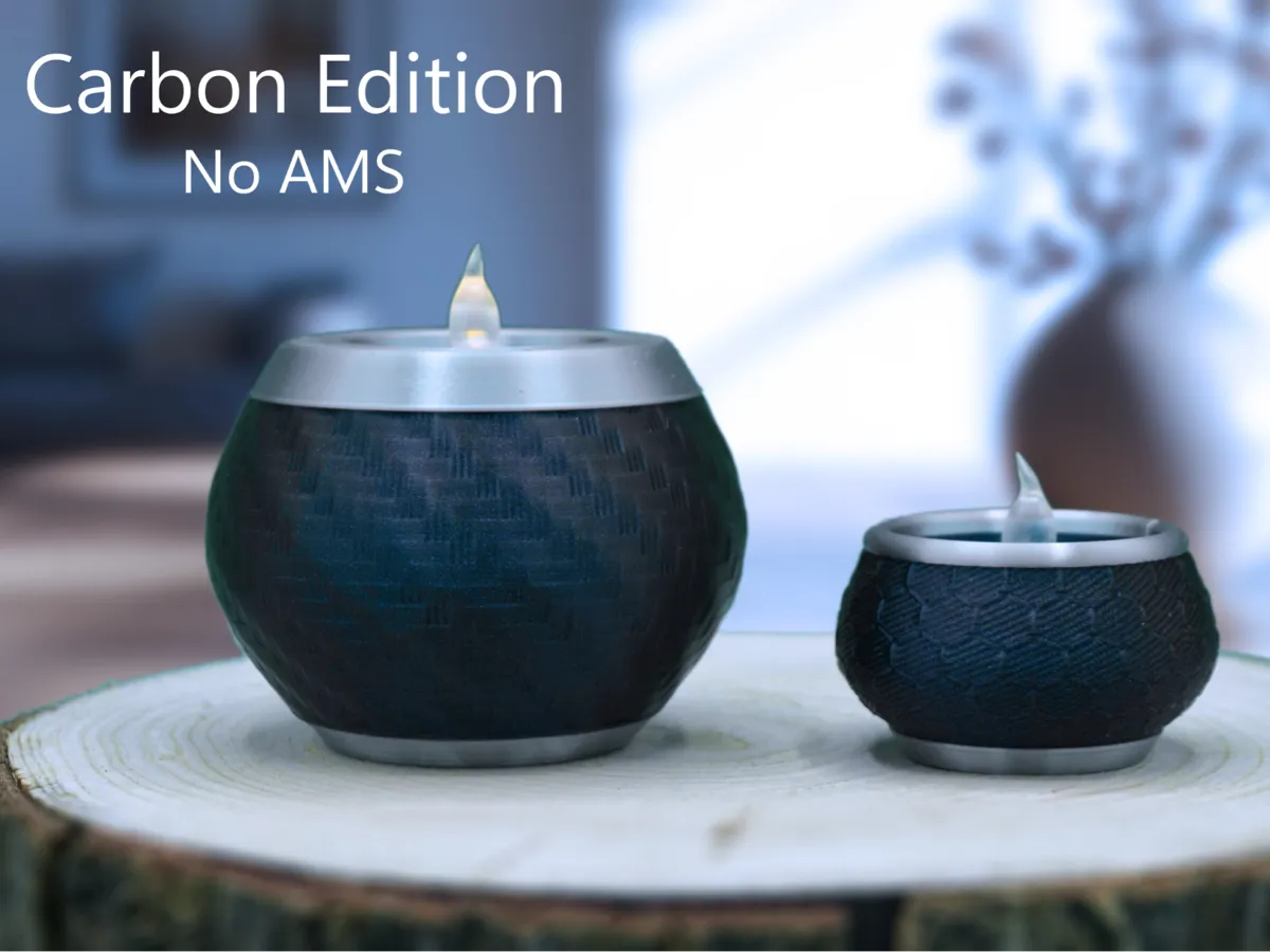 Elegant Tealight Holder Set In Carbon Look - Tealight Holders, in stock