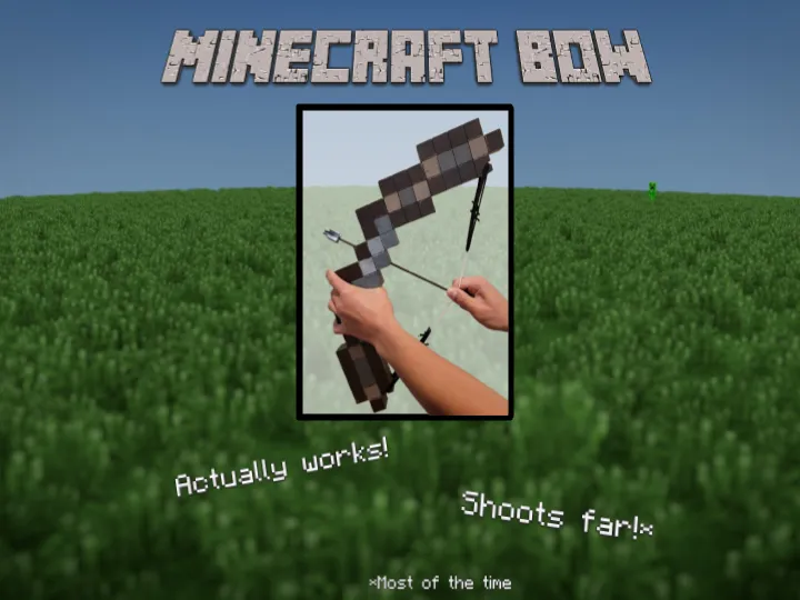 Minecraft Bow and Arrow (Functional)