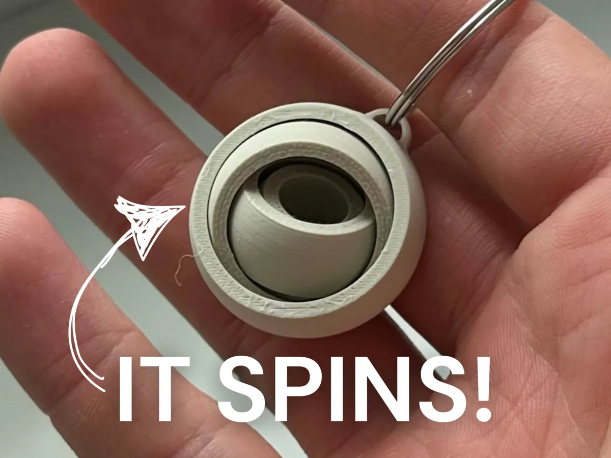 Mini Fidget Gyro Keychain