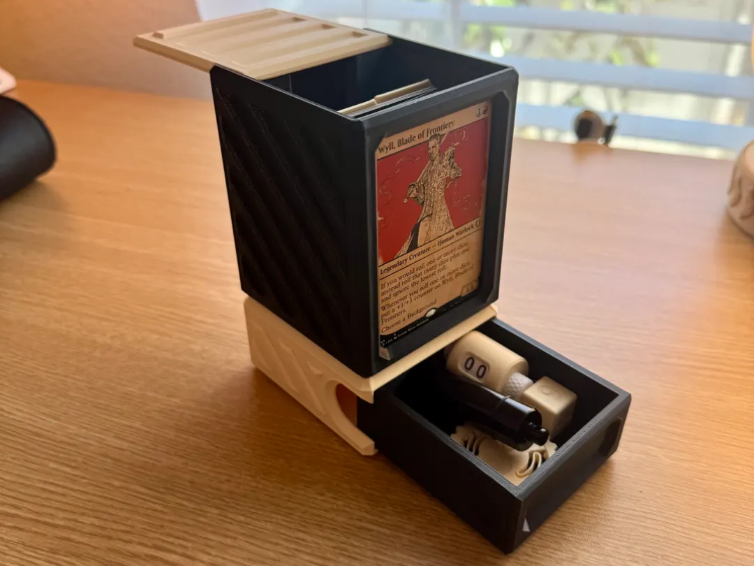 Stylish Deck Box w/ Drawer & Dividers