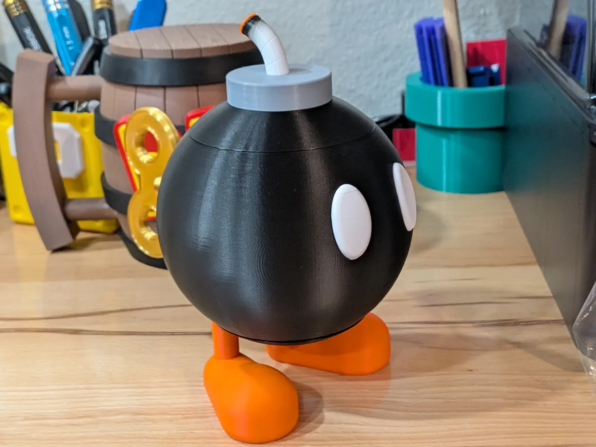 Super Mario Bob-omb Box & Planter, photo 3 of 3 - Super Mario Bob-omb Box & Planter Garden & Outdoor