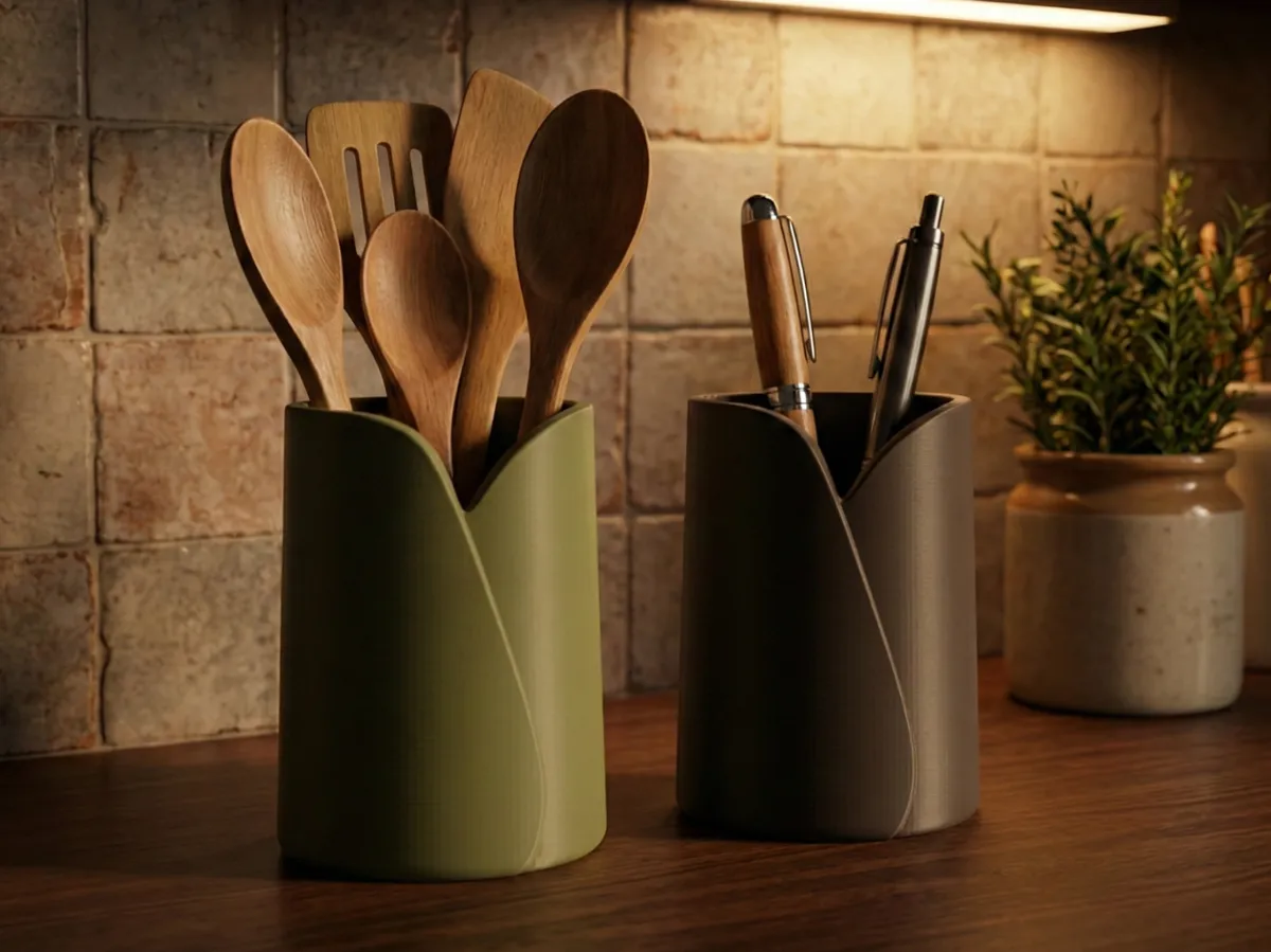 Kitchen Organizer & Pen Holder - Modern Decor
