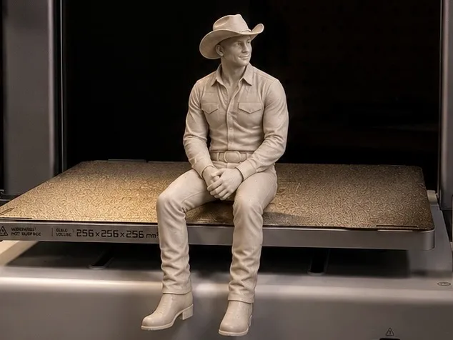 Peão Cowboy Sentado