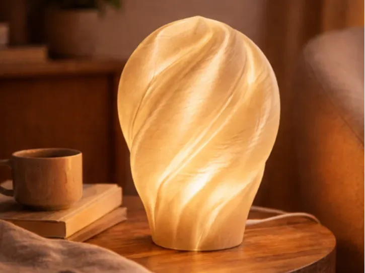Twisted Flame Lamp, Sculptural Lamp - Decor, in stock in India