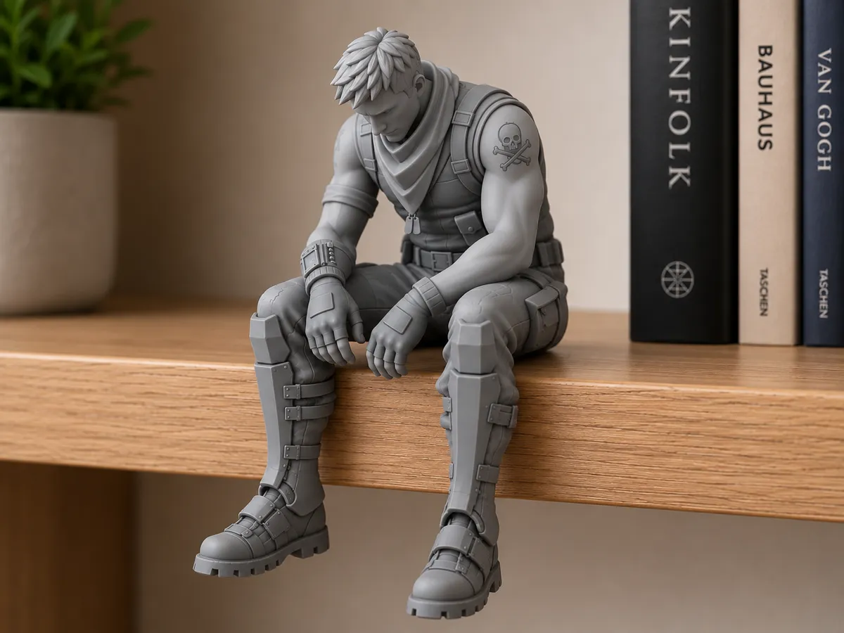 Figurita de Jonesy triste (Fortnite) en una repisa, photo 3 of 3 - Figurita de Jonesy triste (Fortnite) en una repisa Figurines & Collectibles
