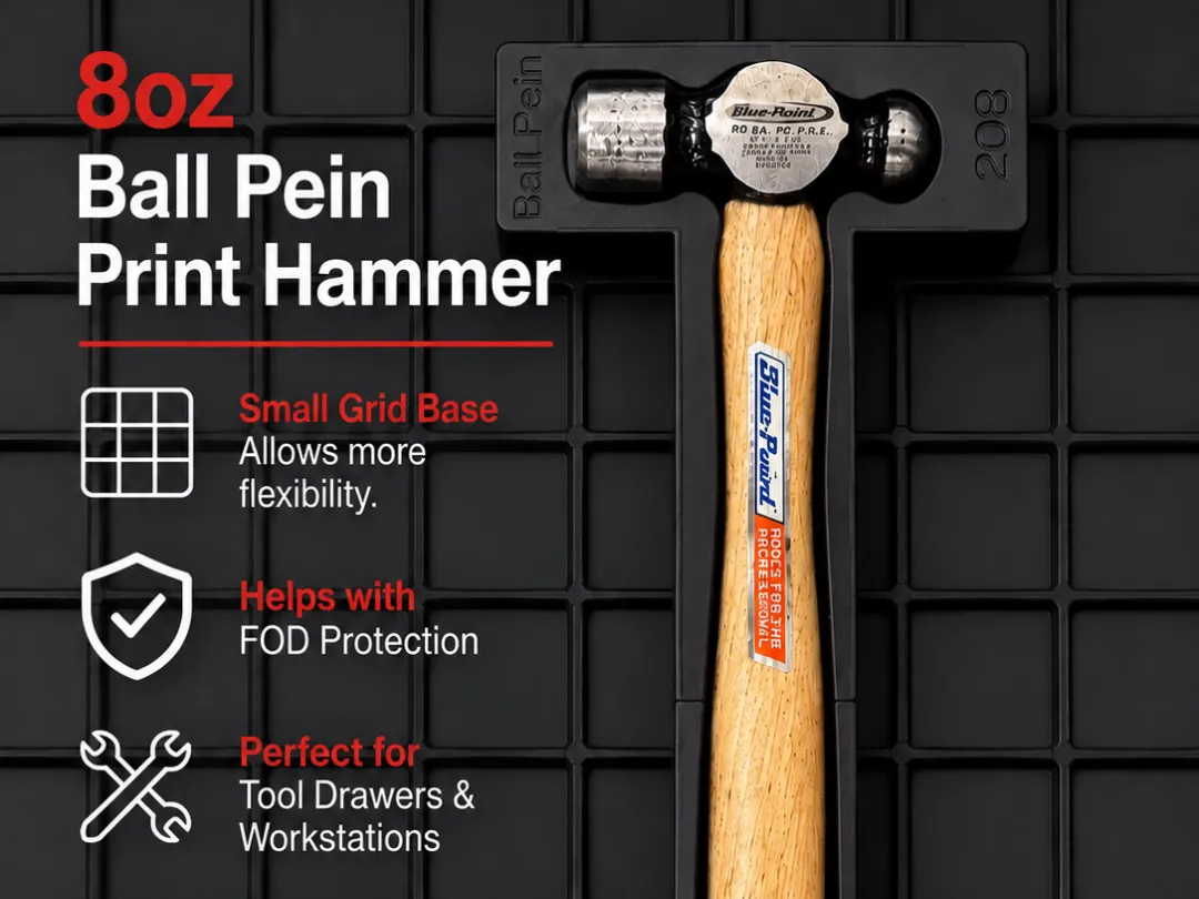 8oz Ball Pein Hammer Gridfinity Tool Holder - Tool Wall Racks & Hangers, in stock