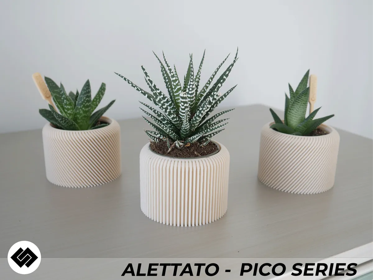 Alettato Series Triple Planter Set