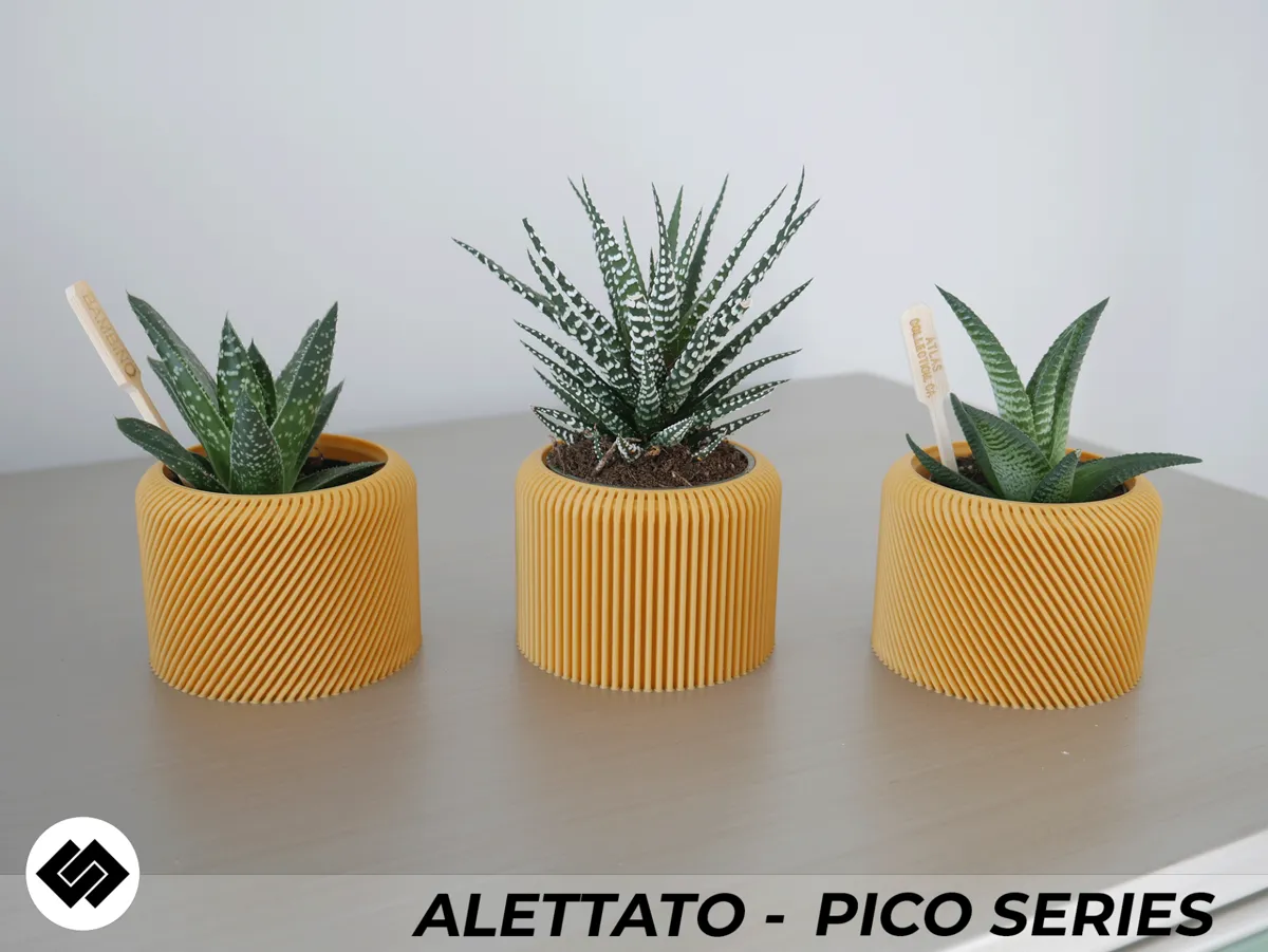 Alettato Series Triple Planter Set, photo 4 of 4 - Alettato Series Triple Planter Set Garden & Outdoor