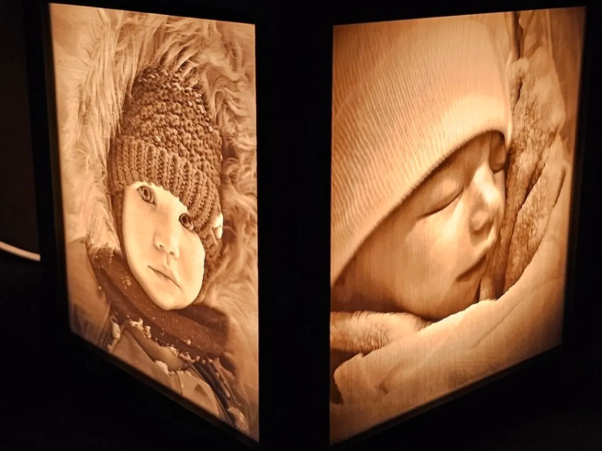 Lithophane Box 100x100 for led lamp kit 001