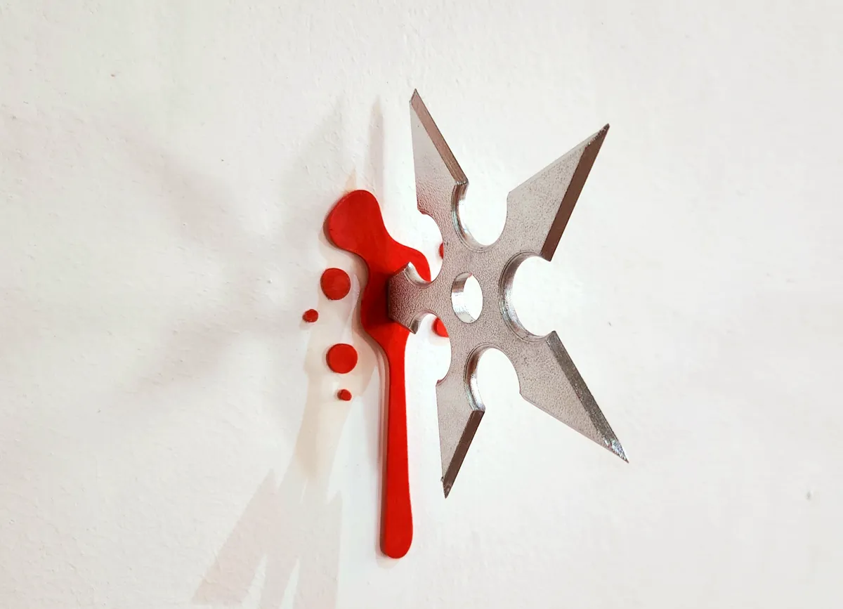 Ninja Star Coat/Clothes/Key Hanger, photo 2 of 3 - Ninja Star Coat/Clothes/Key Hanger Household