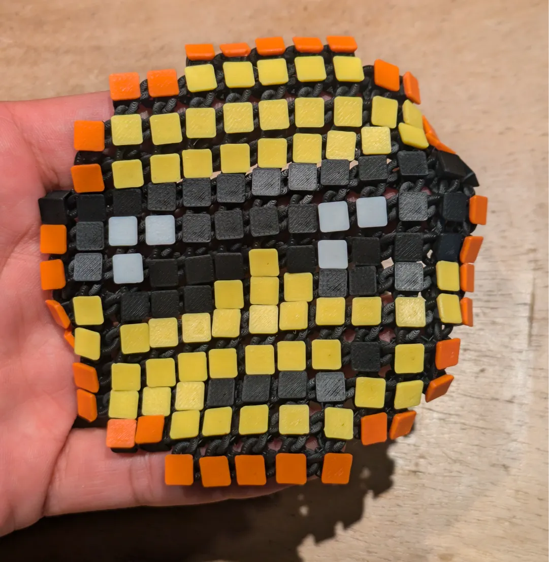 Chainmail fabric fidget toy emoji - 2D Art, in stock in India