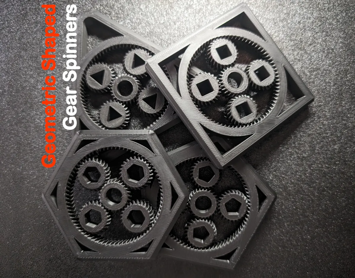 Geometic Shaped Gear Spinners, 4 different designs - Other Toys & Games, in stock in India