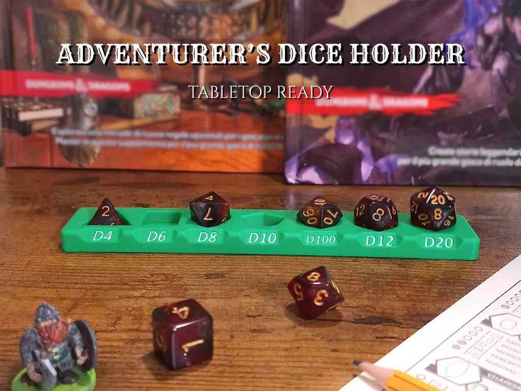 Adventurer's Dice Holder - for DnD and any TTRPG