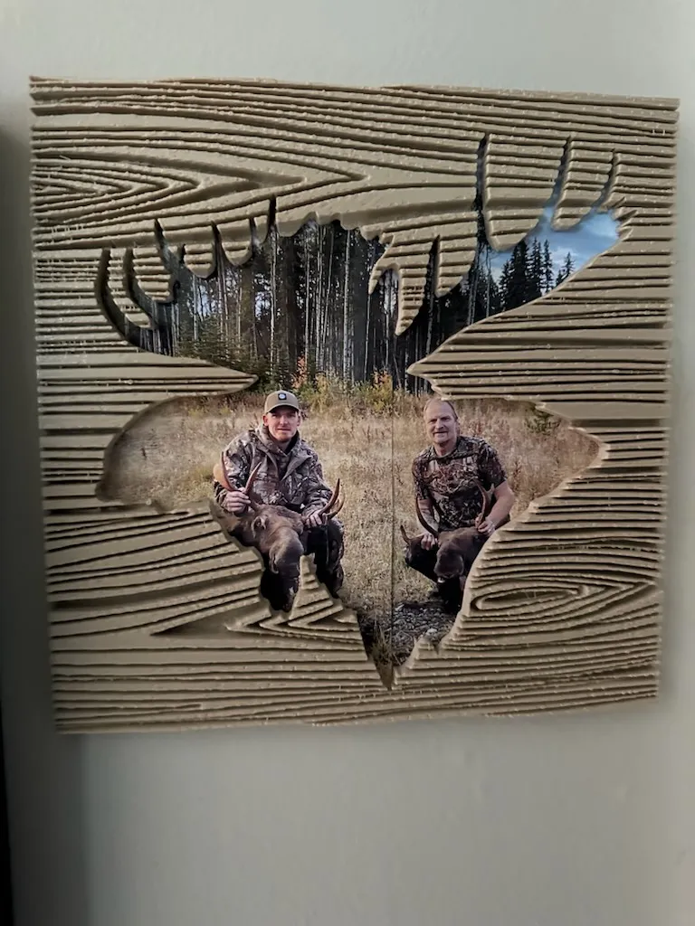 Wood Grain Photo Frame - Moose, photo 3 of 3 - Wood Grain Photo Frame - Moose Household