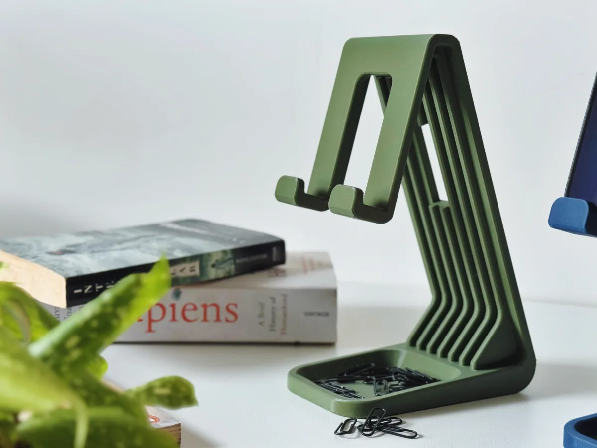 Phone Stand Riser with Storage Tray, photo 3 of 4 - Phone Stand Riser with Storage Tray Household