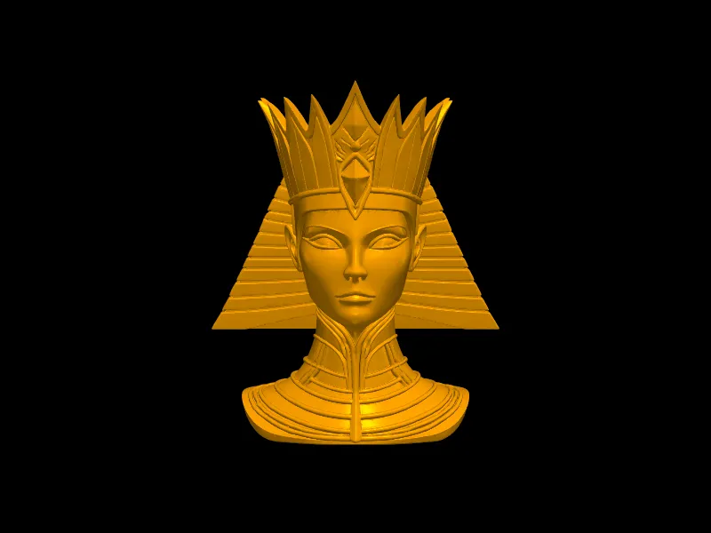 Egyptian Queen Bust, Pharaoh Deity Sculpture, photo 2 of 4 - Egyptian Queen Bust, Pharaoh Deity Sculpture Home Decor Items