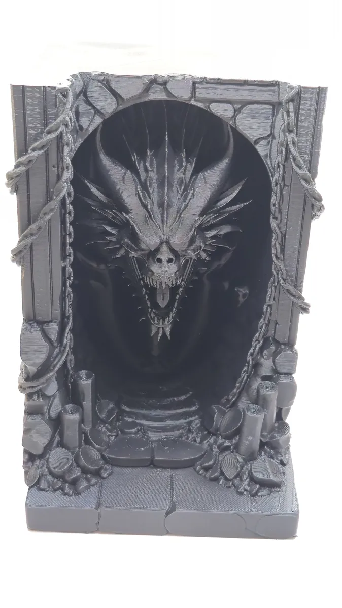 Dark Dragon Bookend, Gothic Dragon bookshelf, photo 3 of 4 - Dark Dragon Bookend, Gothic Dragon bookshelf Desk & Office
