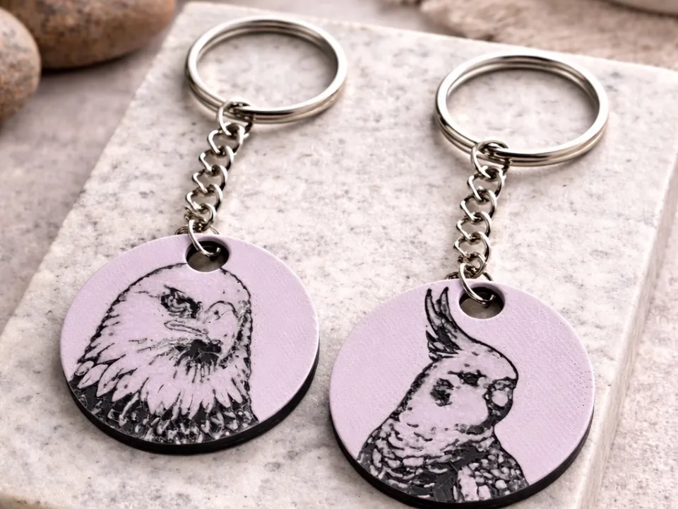 Bird keychain
