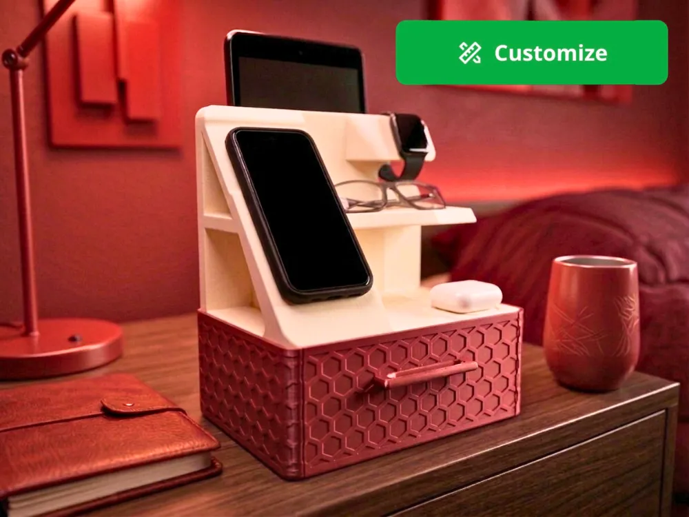All-in-One Bedside Charging Organizer