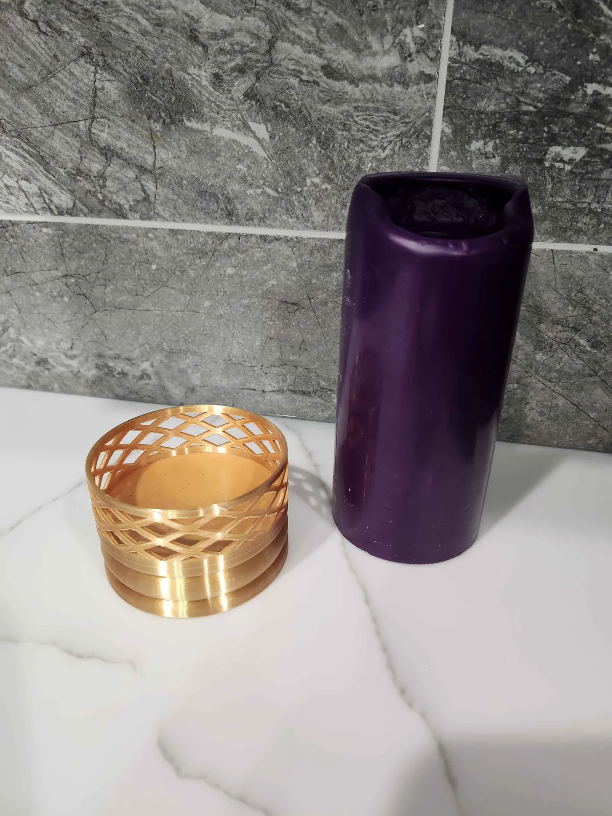 3in Pillar Candle Holder, photo 3 of 4 - 3in Pillar Candle Holder Home Decor Items