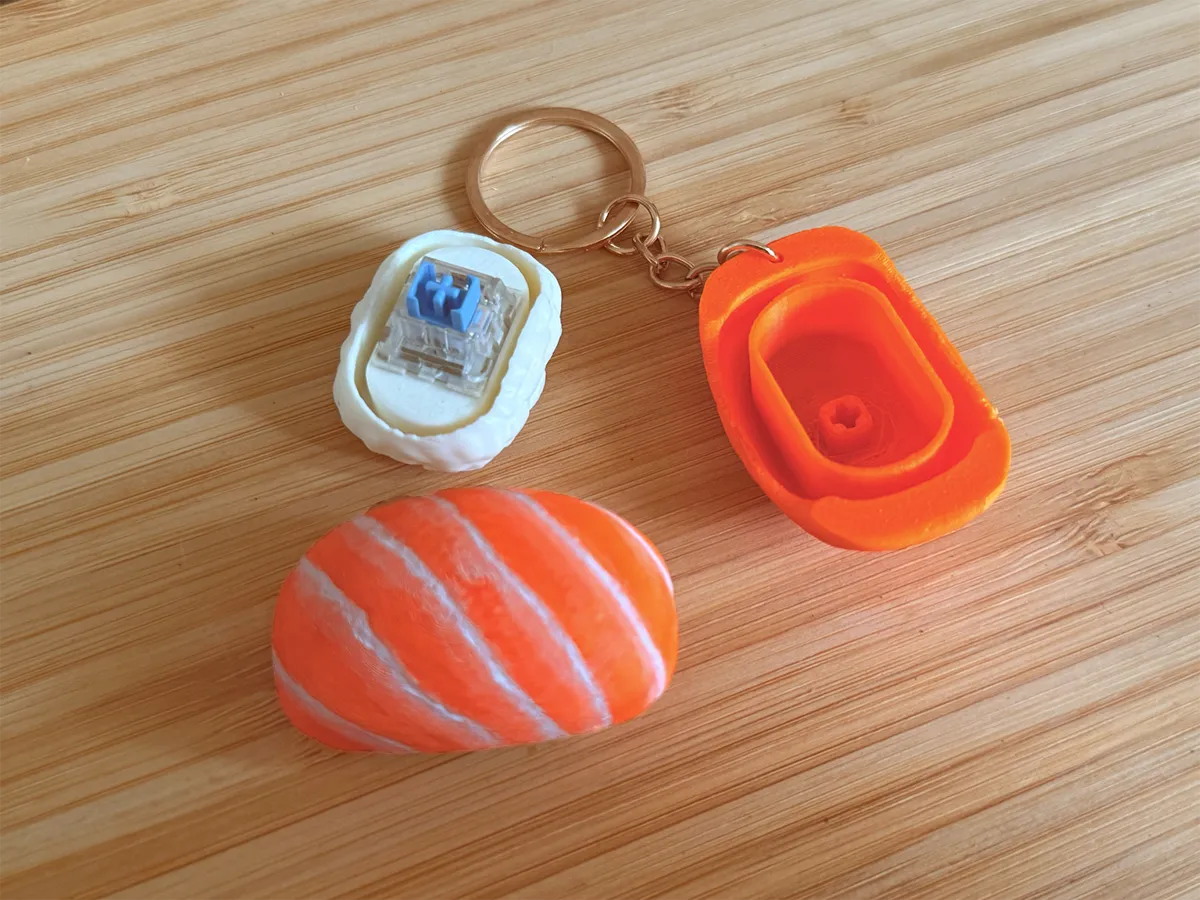 Clicky Sushi, Salmon Nigiri Fidget Toy - Keyboard Switch Clickers, in stock