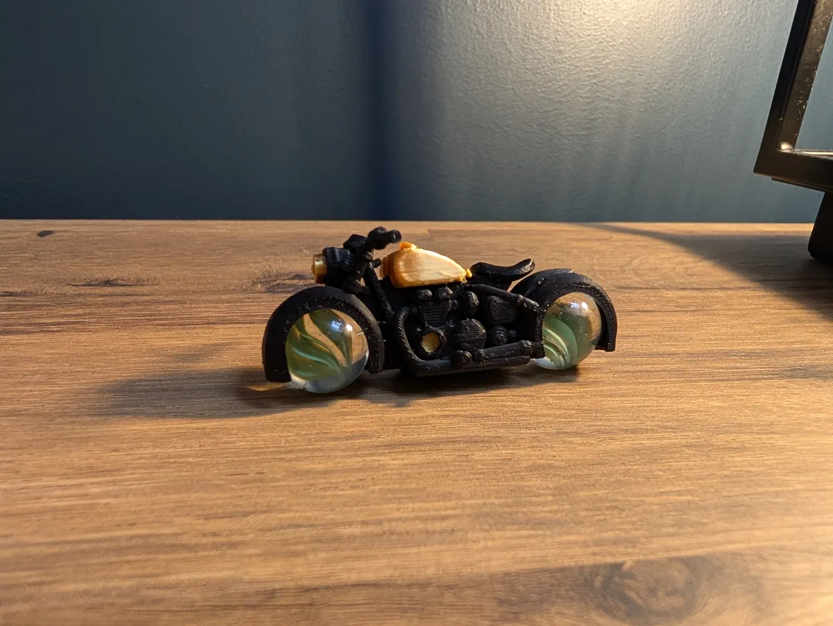 Bobber Style Marble Motorcycle, photo 2 of 3 - Bobber Style Marble Motorcycle Car & Vehicle