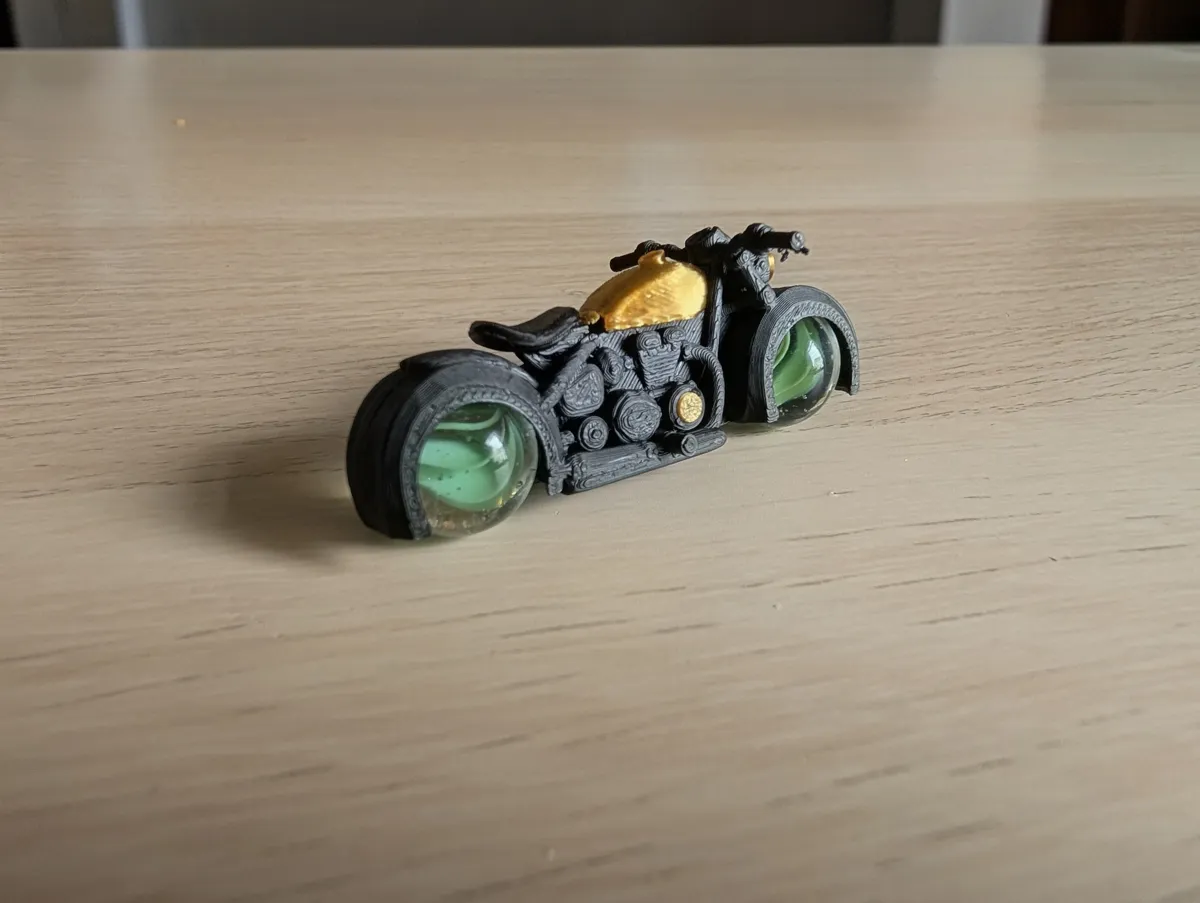 Bobber Style Marble Motorcycle, photo 3 of 3 - Bobber Style Marble Motorcycle Car & Vehicle