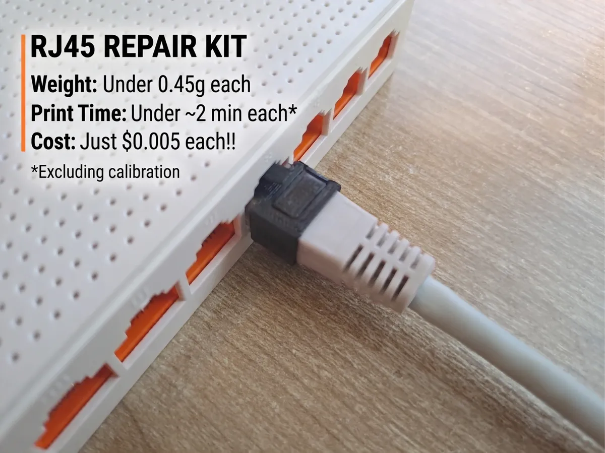 Ethernet RJ45 Repair Clip (Origami Edition) v1