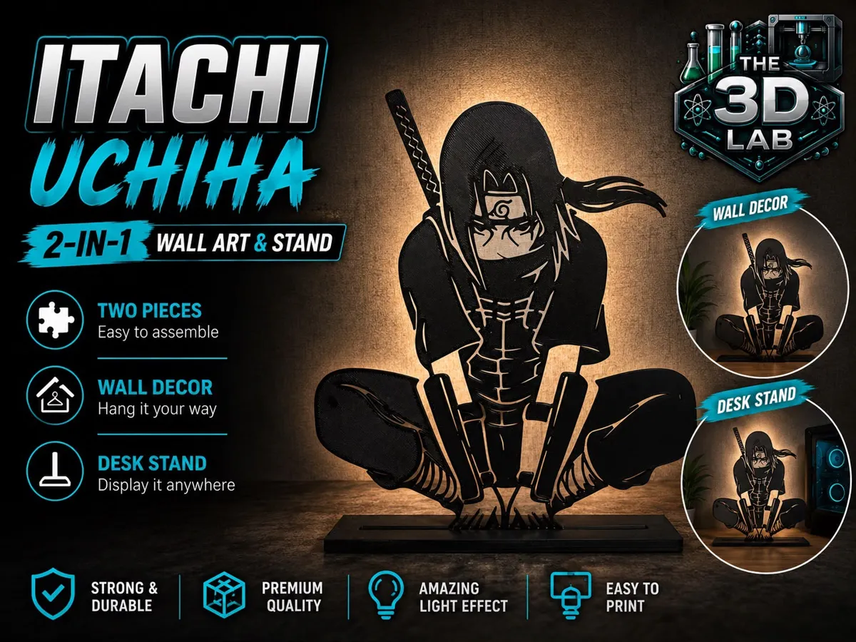 Itachi Massacre - 2-in-1 Wall Art & Display Stand - Anime Wall Art, in stock