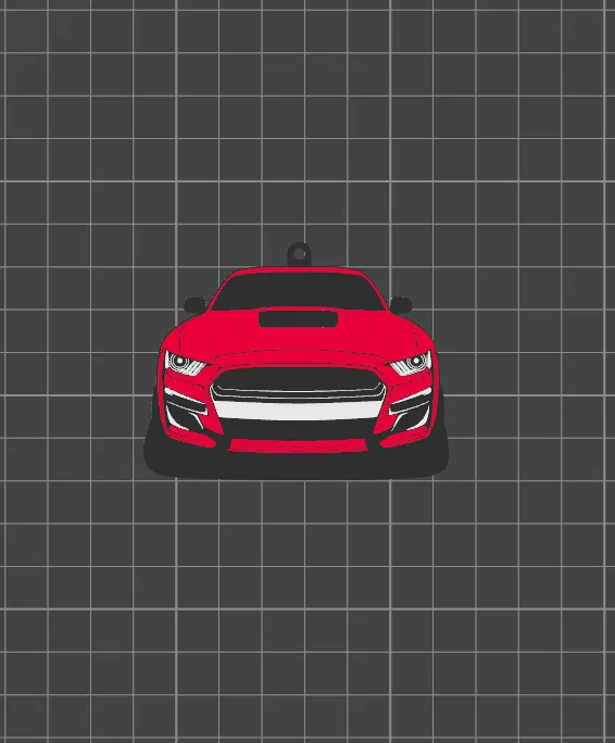 Ford Mustang Keychain, photo 2 of 3 - Ford Mustang Keychain Generative Art