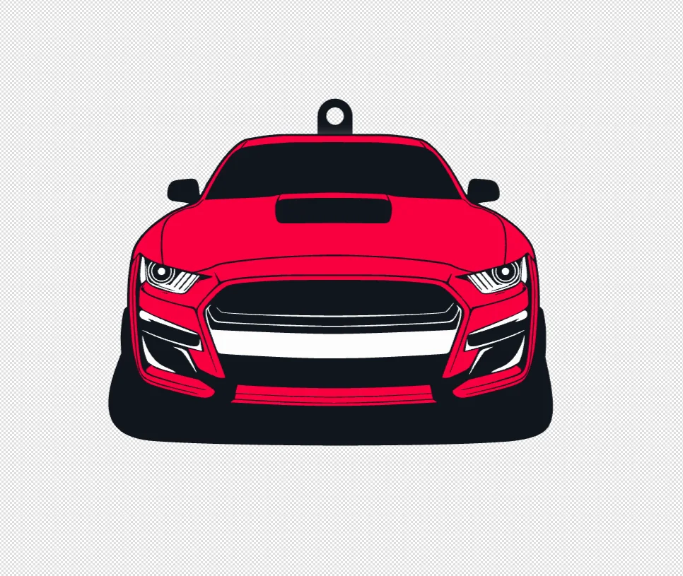 Ford Mustang Keychain, photo 3 of 3 - Ford Mustang Keychain Generative Art