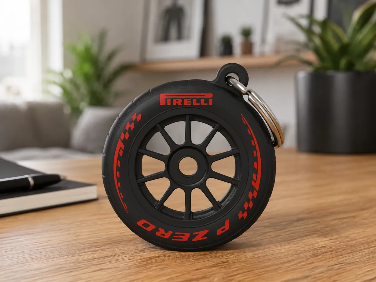 F1 Wheel & Tire Keychain
