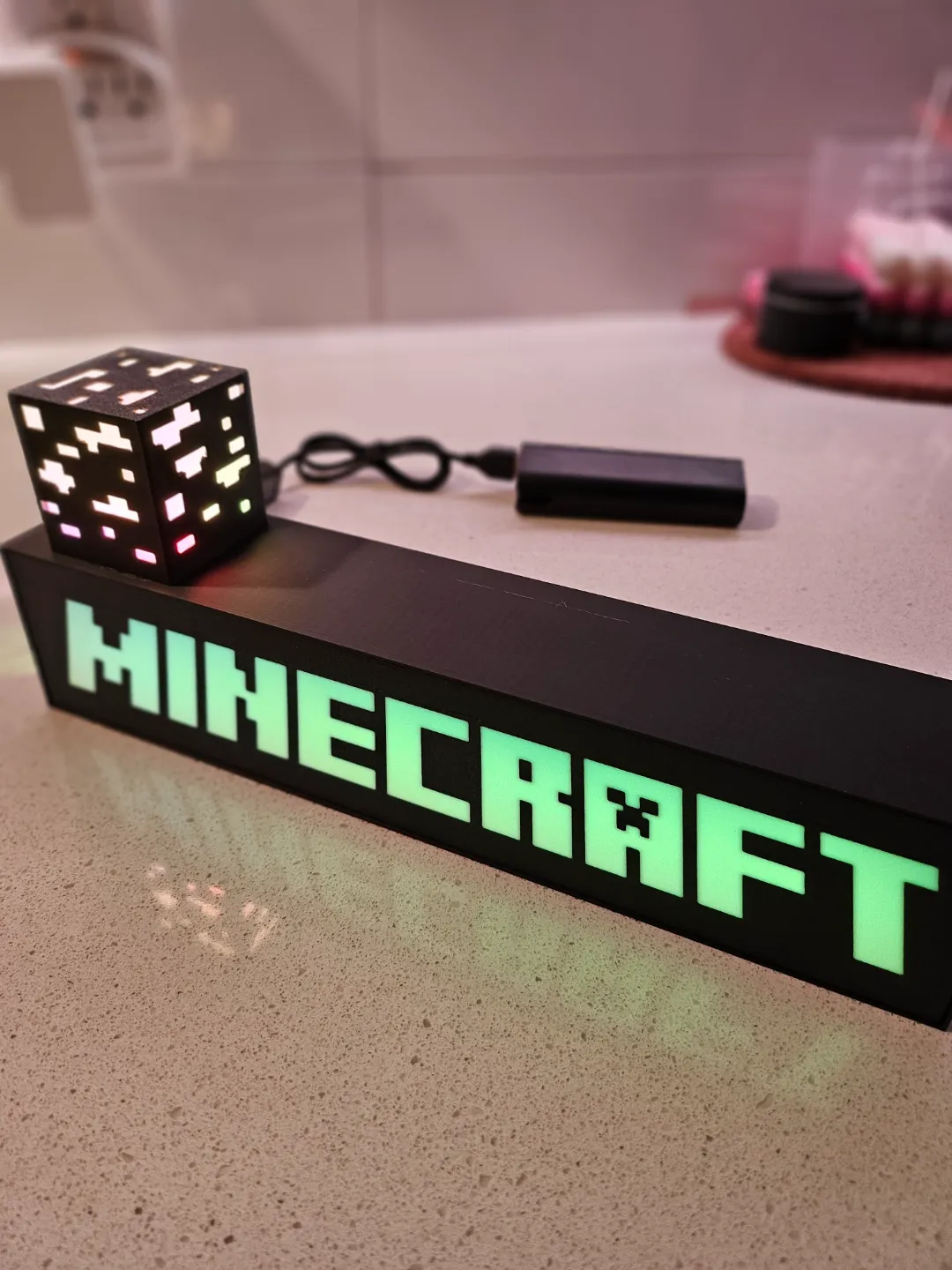 Minecraft Ore lightbox / LED Lamp, photo 3 of 4 - Minecraft Ore lightbox / LED Lamp Lamps & Lighting