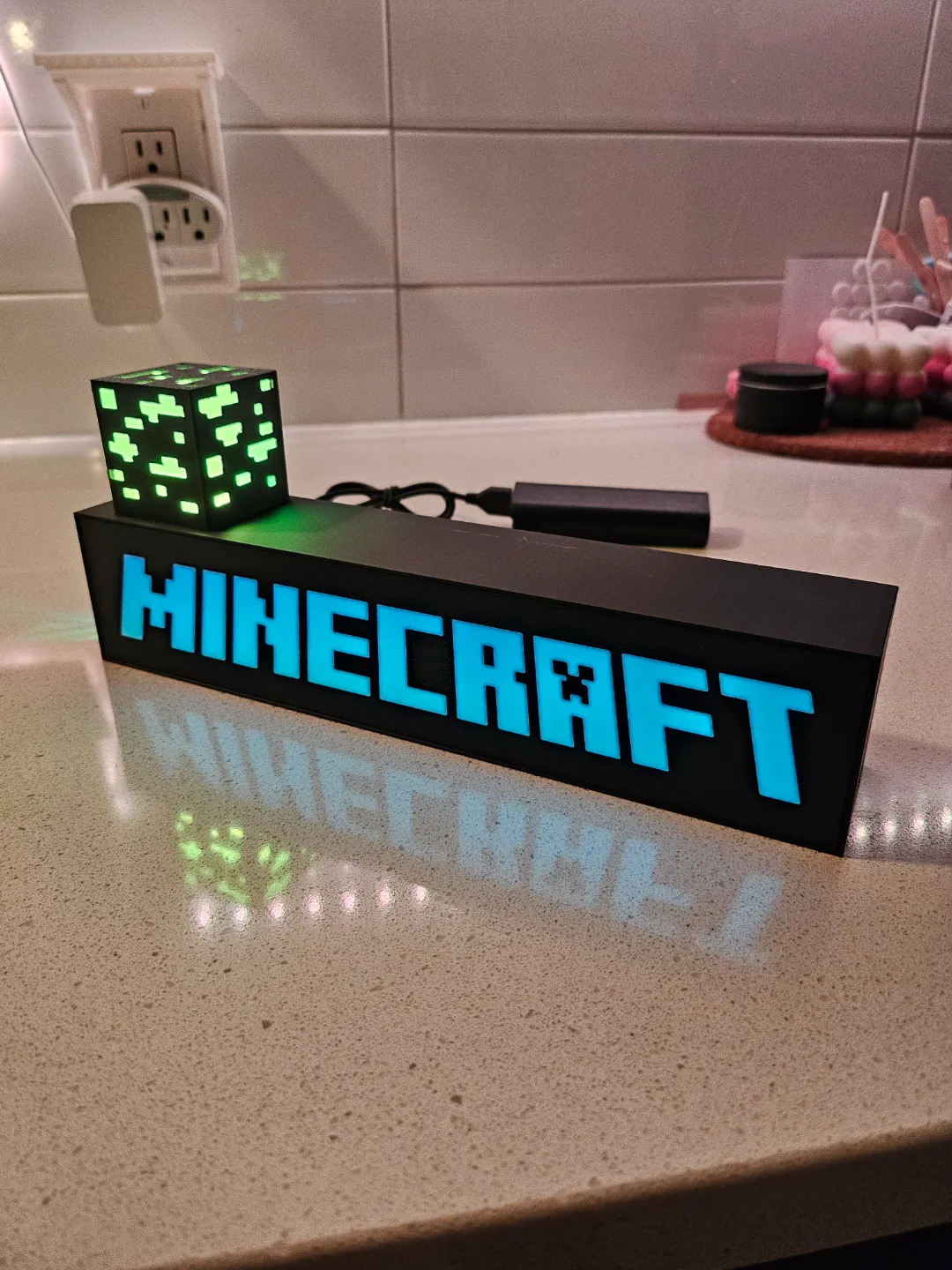 Minecraft Ore lightbox / LED Lamp, photo 4 of 4 - Minecraft Ore lightbox / LED Lamp Lamps & Lighting