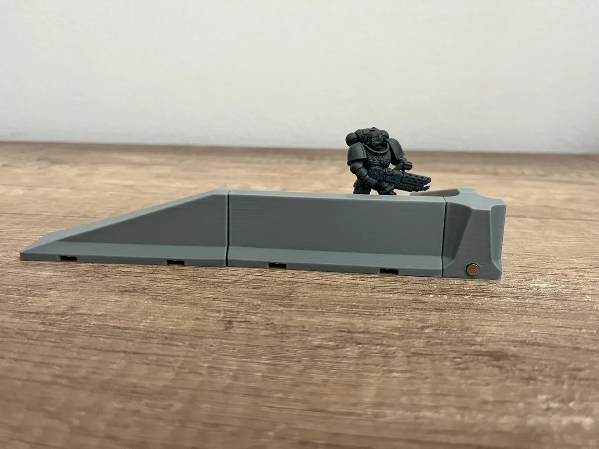 Double-sided concrete barrier / barricade terrain, photo 2 of 4 - Double-sided concrete barrier / barricade terrain Miniatures