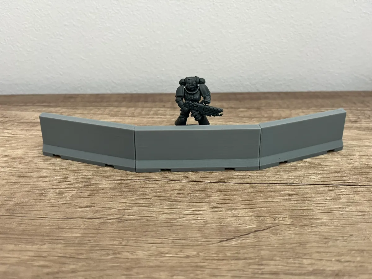 Double-sided concrete barrier / barricade terrain, photo 3 of 4 - Double-sided concrete barrier / barricade terrain Miniatures