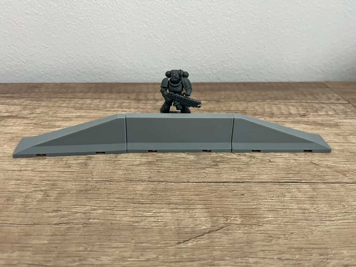 Double-sided concrete barrier / barricade terrain, photo 4 of 4 - Double-sided concrete barrier / barricade terrain Miniatures