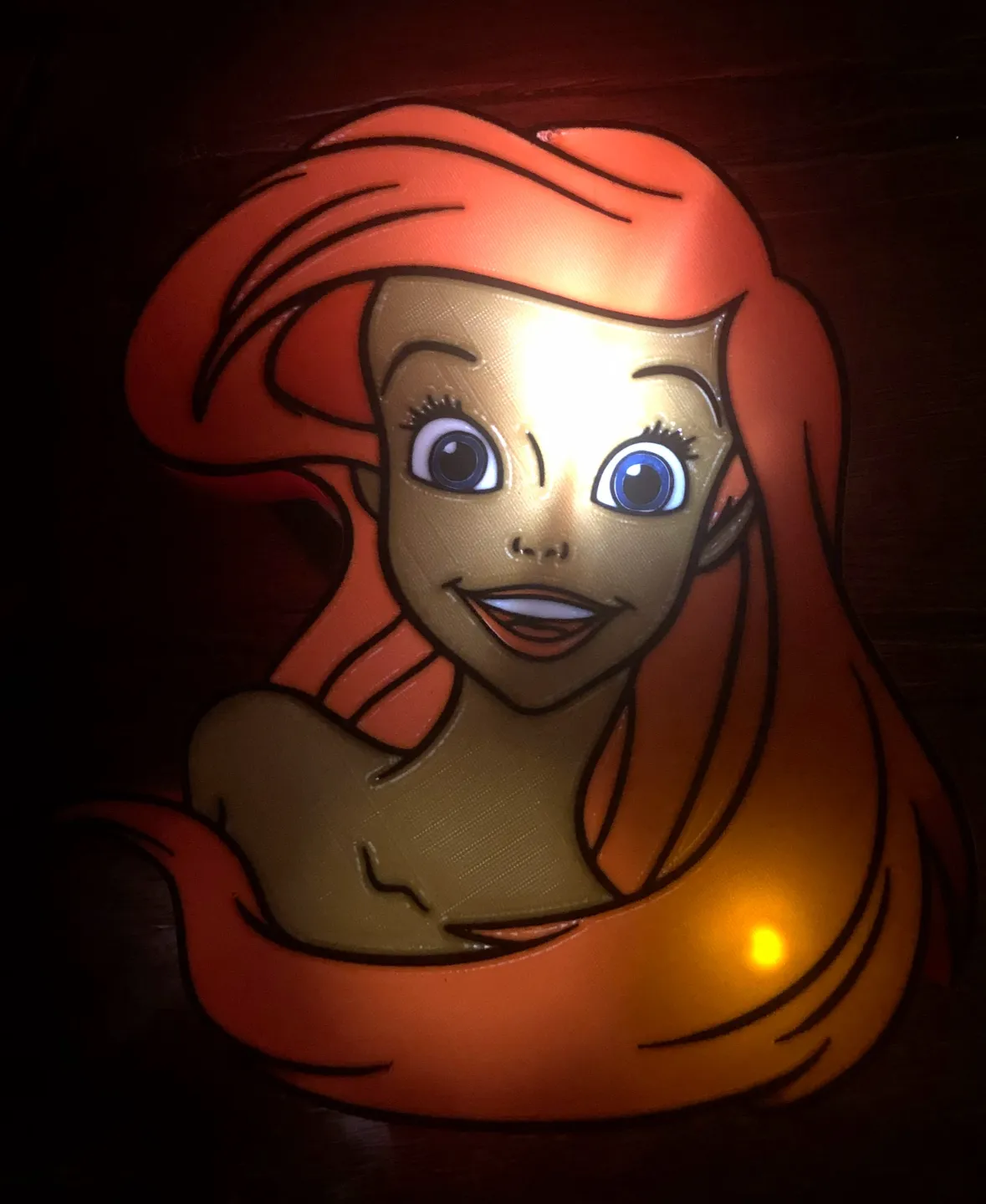 Ariel mermaid night light, photo 2 of 2 - Ariel mermaid night light Household