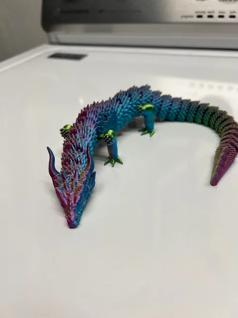 Standing Articulated Nature Dragon, photo 2 of 2 - Standing Articulated Nature Dragon Miniatures