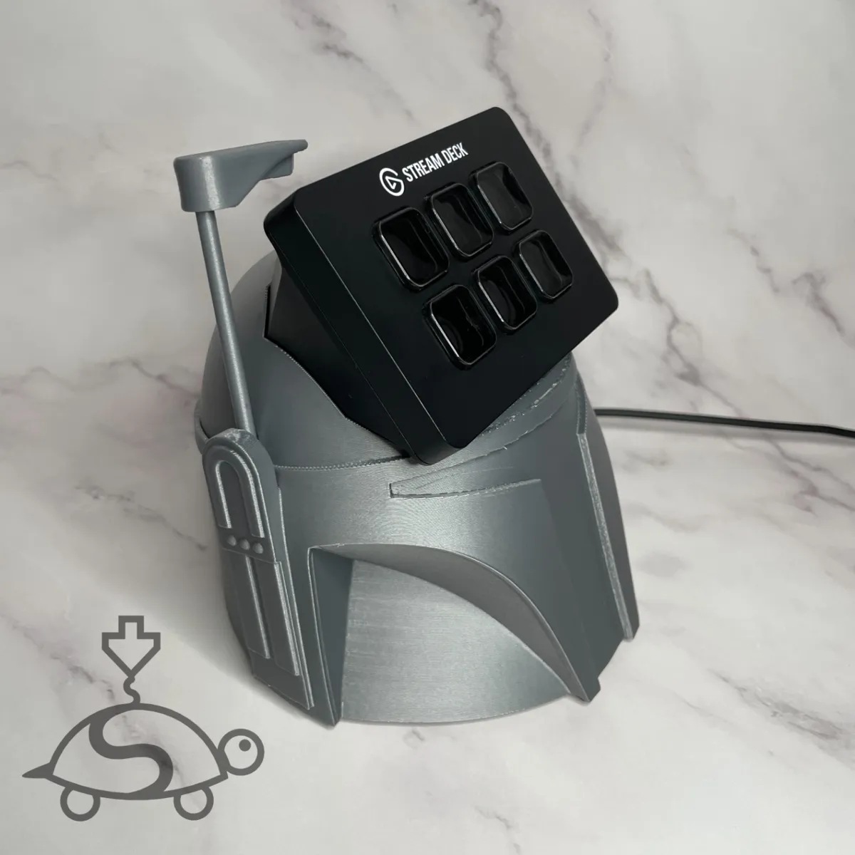 Boba Helmet Stream Deck Mini Mount, photo 2 of 4 - Boba Helmet Stream Deck Mini Mount Household