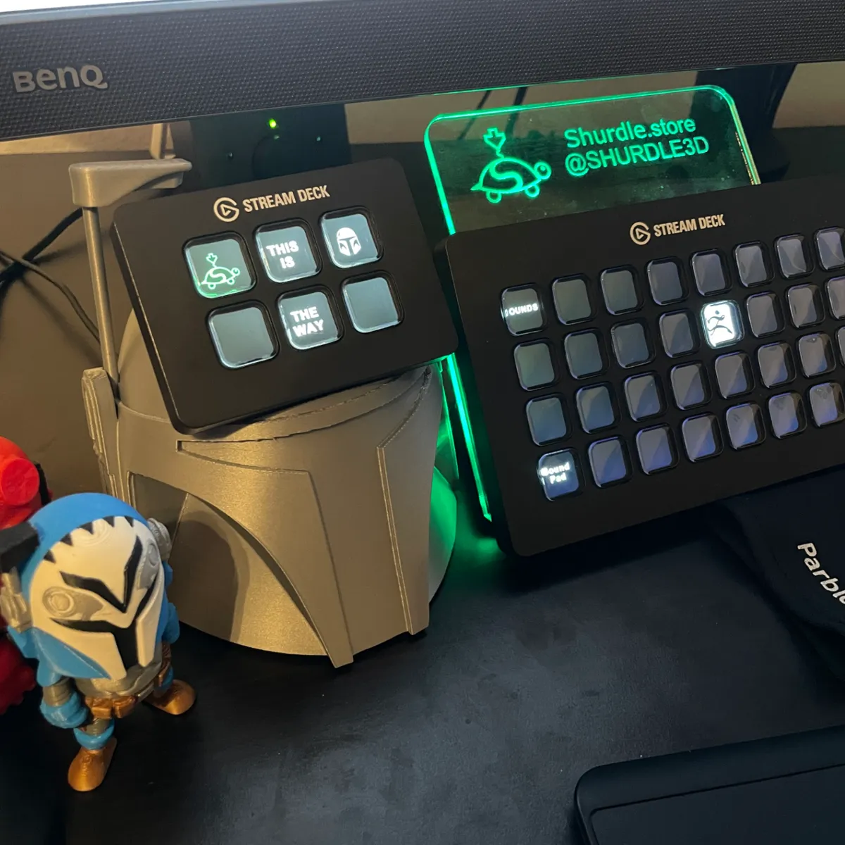 Boba Helmet Stream Deck Mini Mount, photo 3 of 4 - Boba Helmet Stream Deck Mini Mount Household