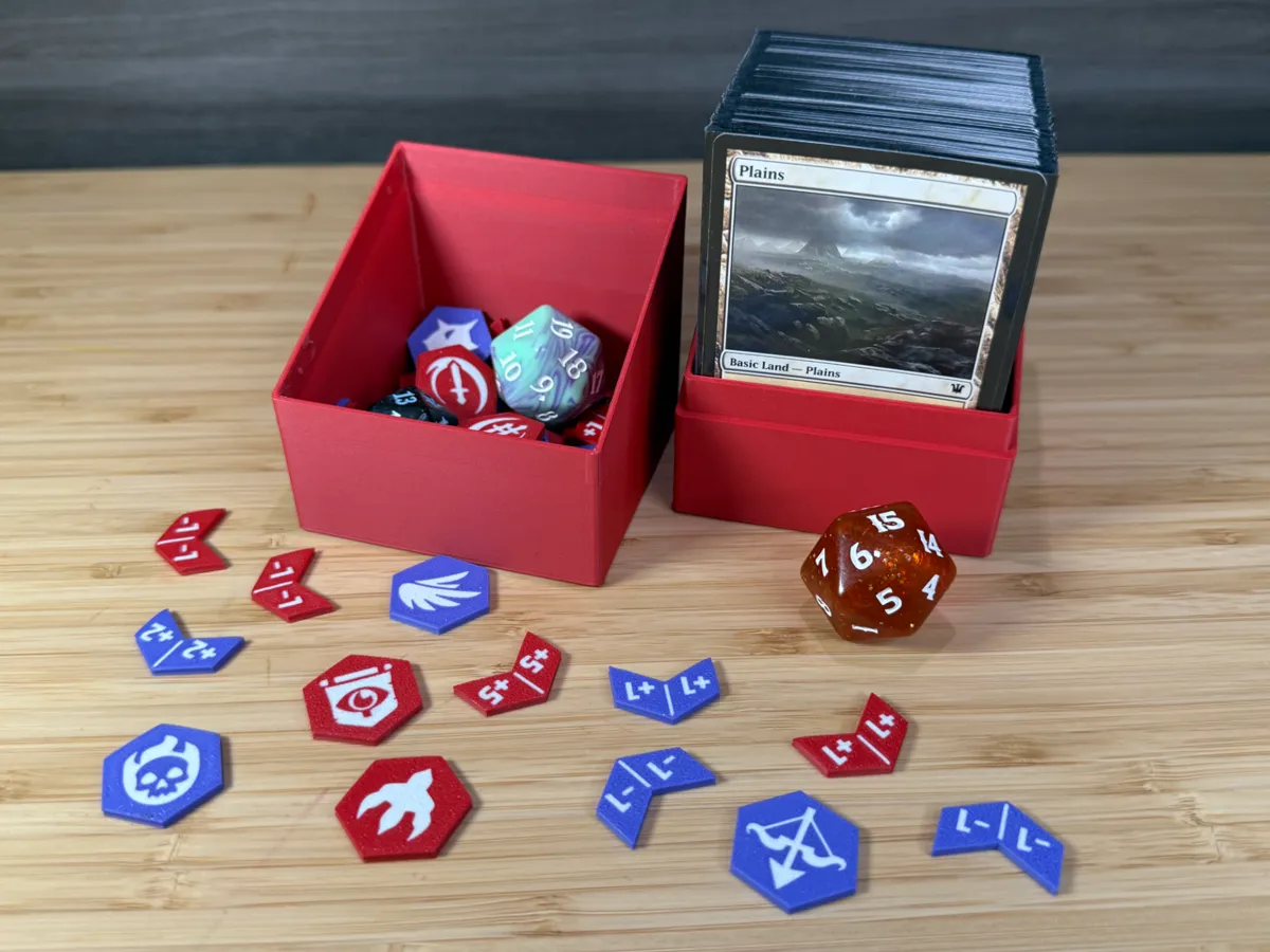 TCG 100 Sleeved Cards Deck Box | MtG | Pokemon, photo 4 of 4 - TCG 100 Sleeved Cards Deck Box | MtG | Pokemon Board Games & Tabletop