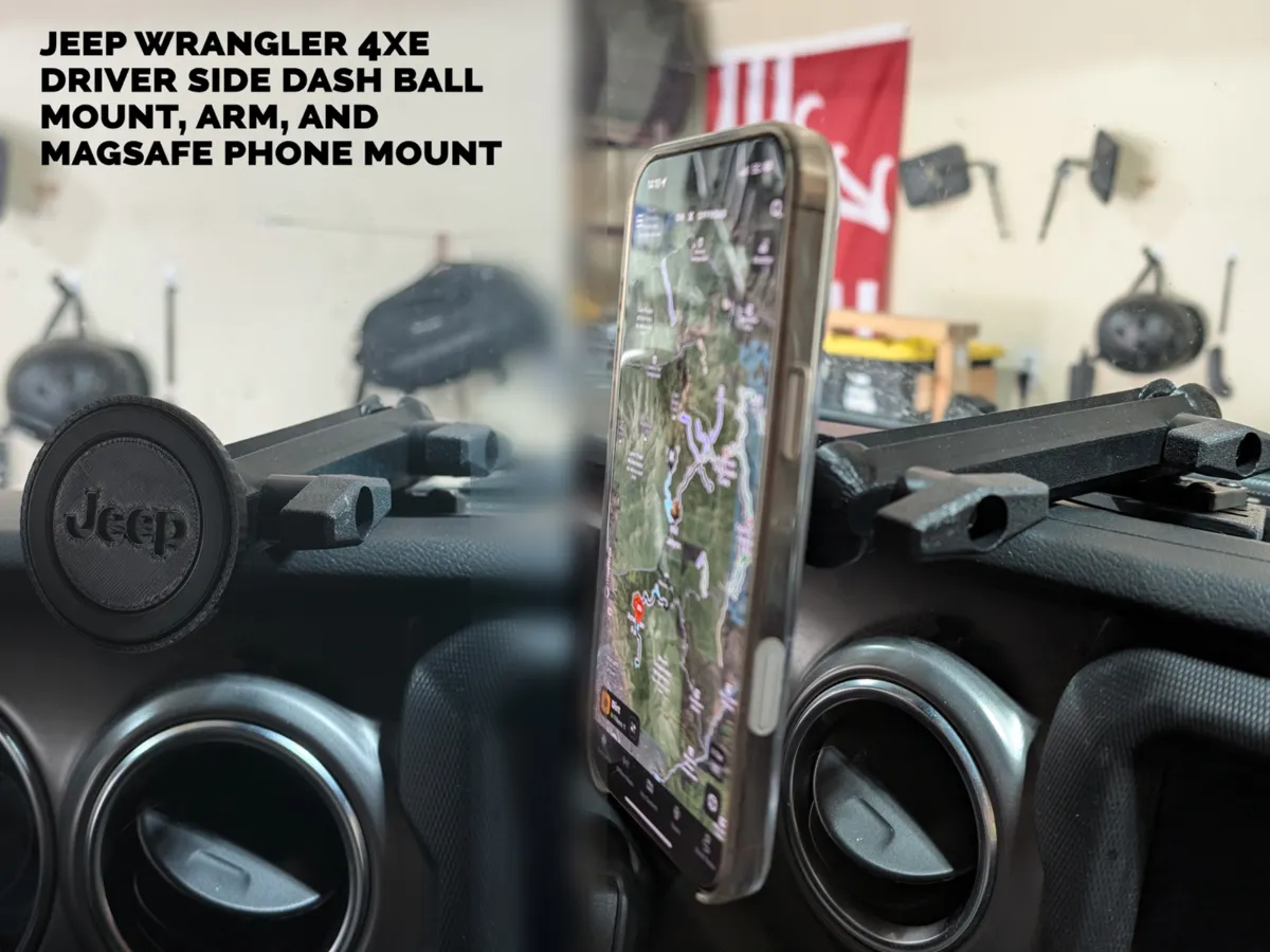 Jeep Wrangler 4xe Dash Ball Mount