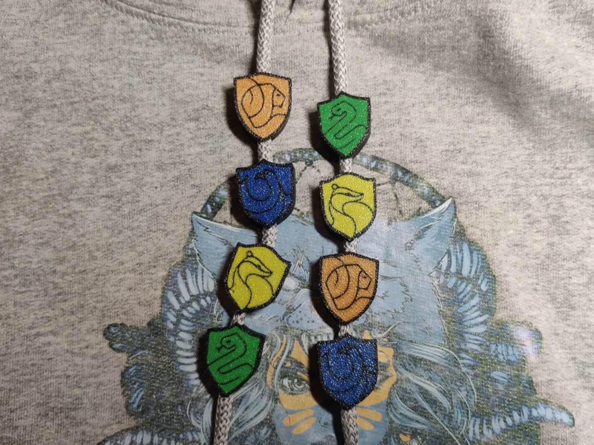 Harry Potter House Crests Hoodie Drawstring Beads