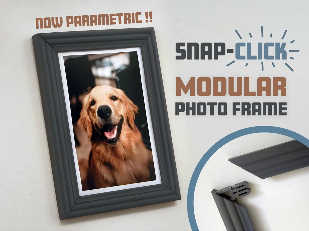 Snap-Click Parametric Photo Frame - Modern Classic