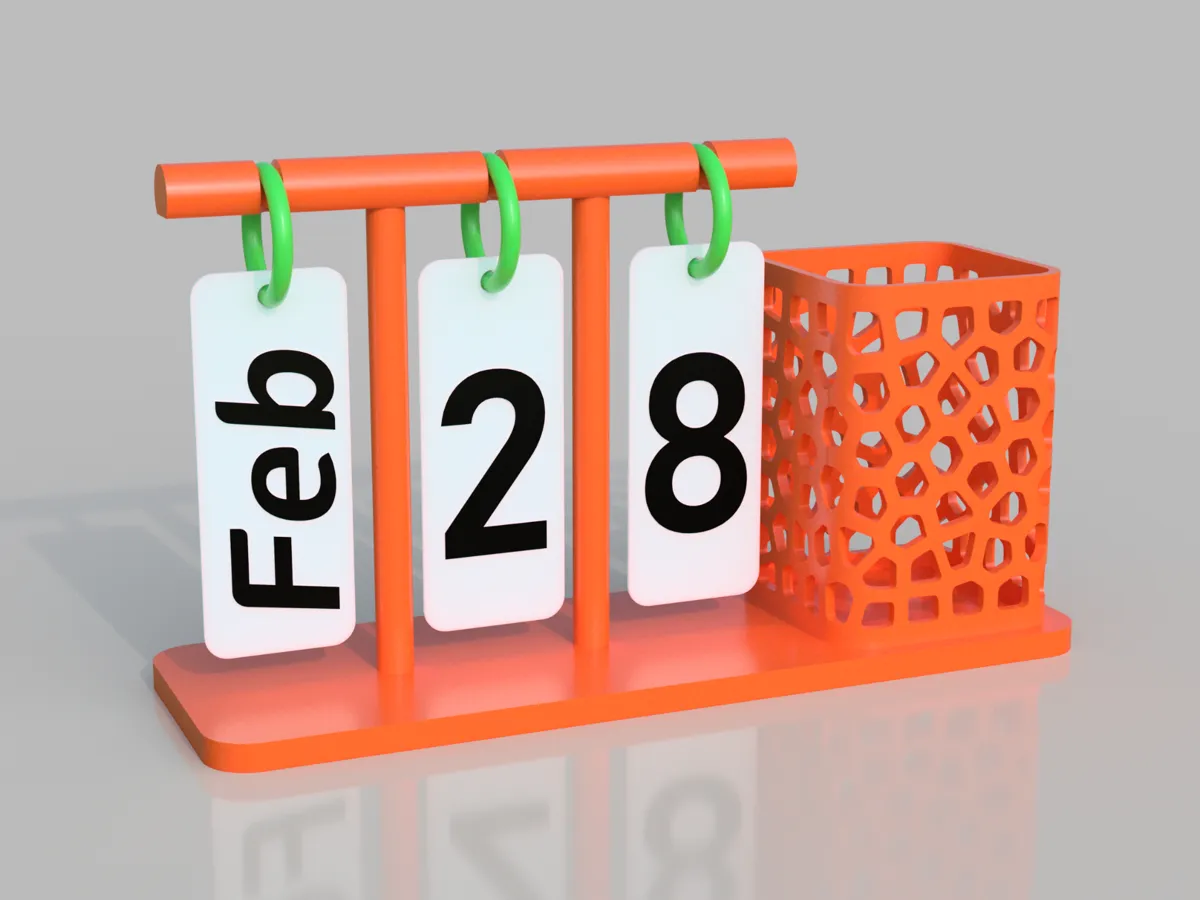 Pen holder calendar