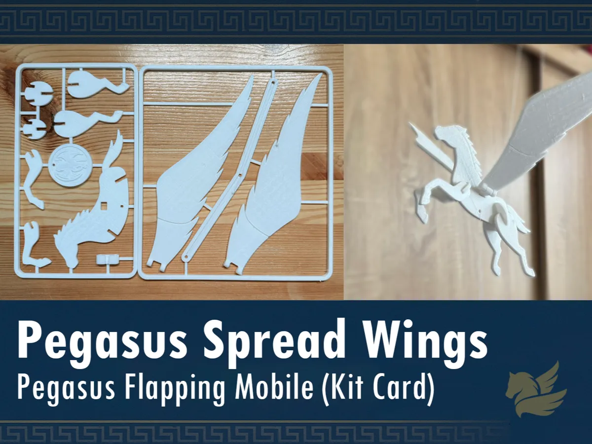 Pegasus Spread Wings - Flapping Mobile (Kit Card) - Wings & Tails, in stock