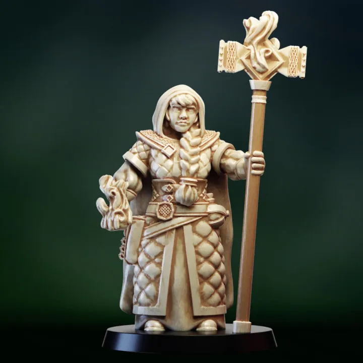 Dwarf cleric dnd miniature