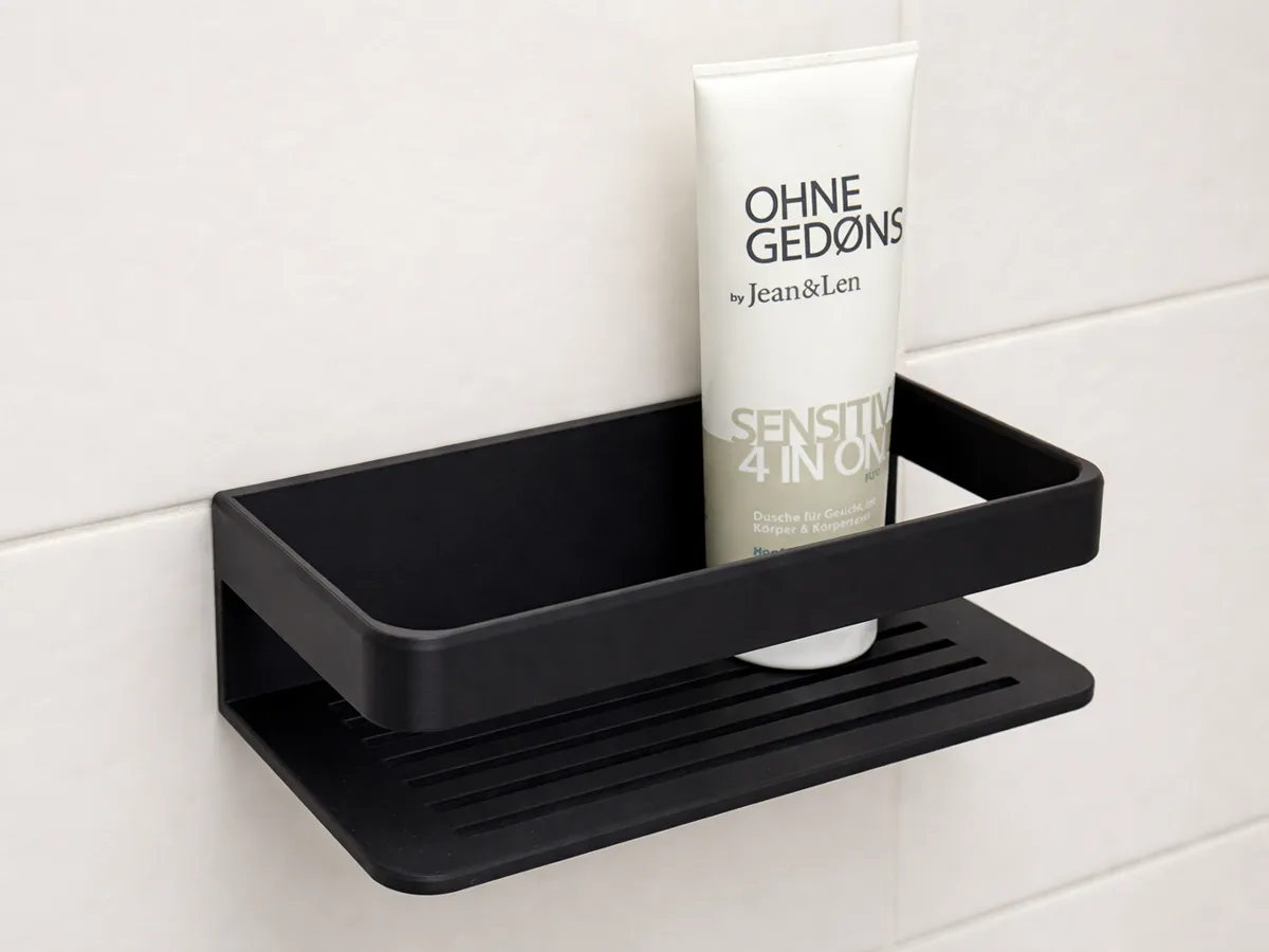 Minimalist Shower Caddy 23 cm | Adhesive or Screws